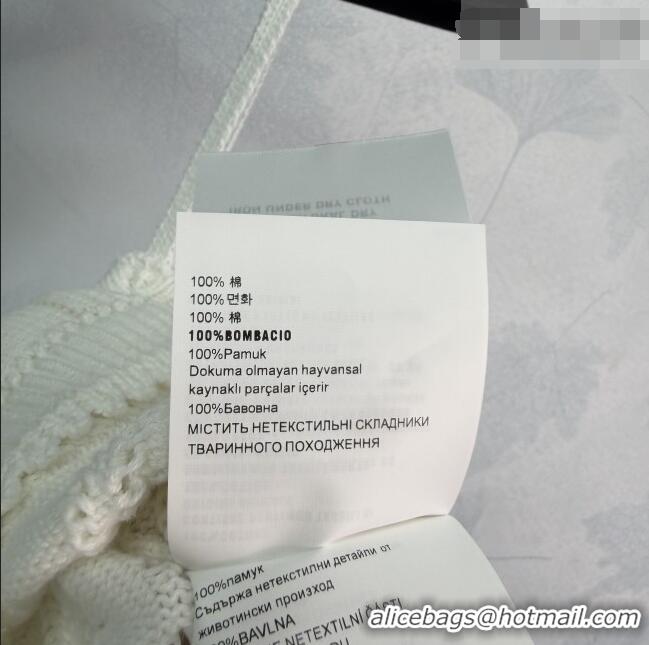 Buy New Cheap Miu Miu Knit Cotton Vest MM042118 White/Black 2026