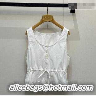 Free Shipping Discount Miu Miu Vest MM042119 White 2026