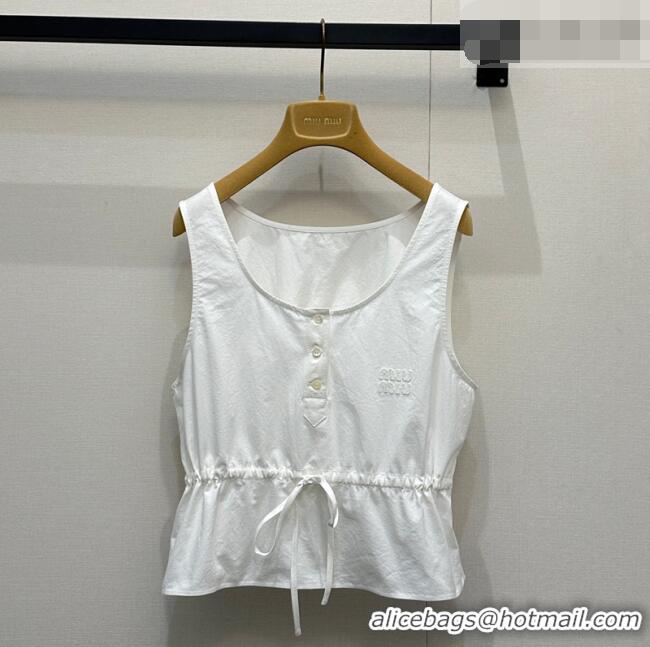 Free Shipping Discount Miu Miu Vest MM042119 White 2026