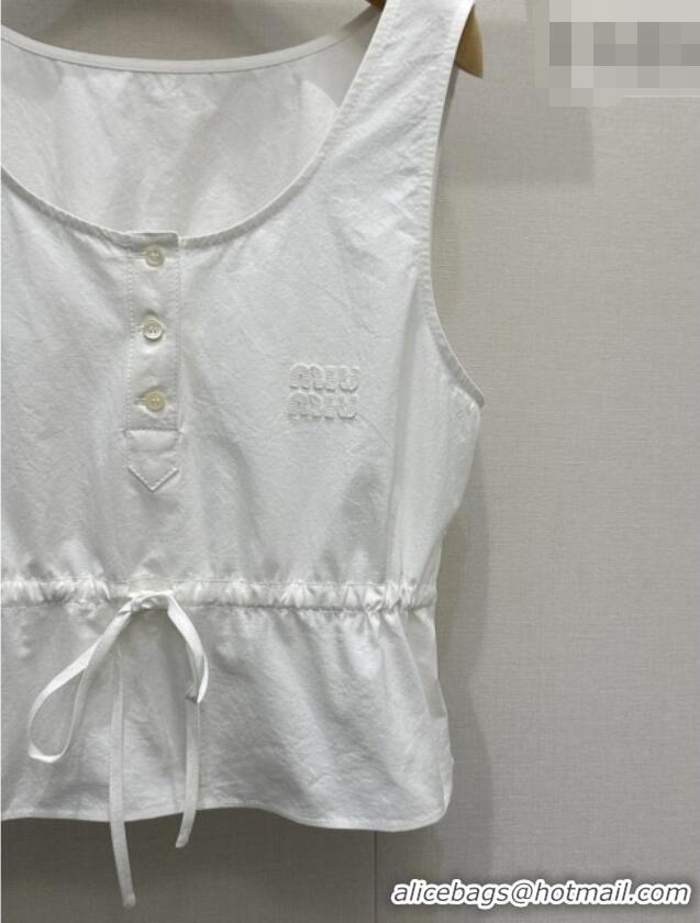 Free Shipping Discount Miu Miu Vest MM042119 White 2026