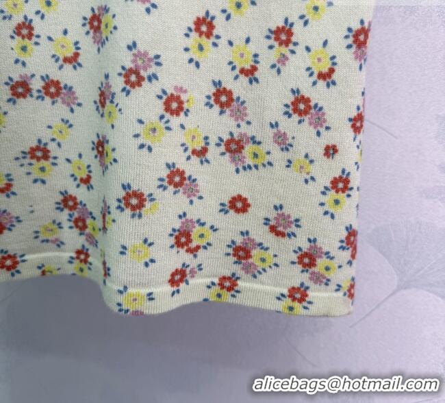 Market Sells Miu Miu Flora Printed Wool Vest MM042127 White 2026