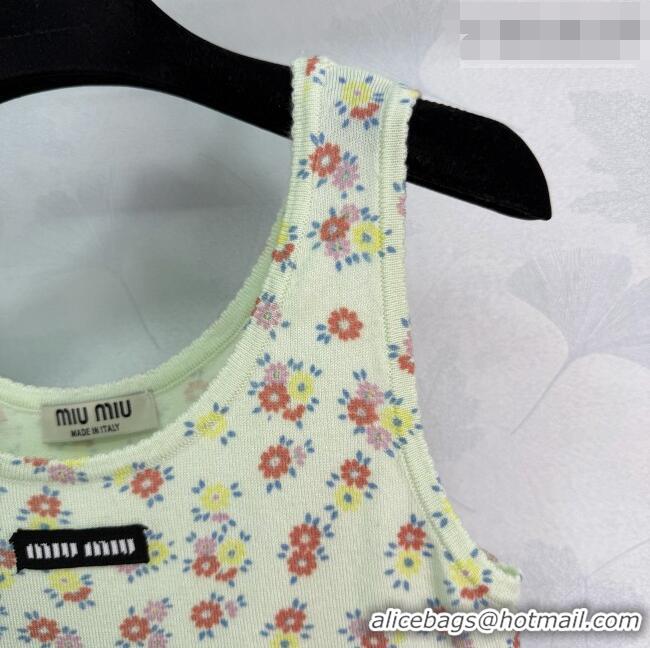Market Sells Miu Miu Flora Printed Wool Vest MM042127 White 2026