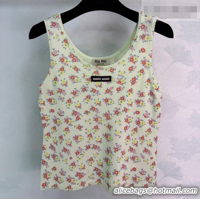 Market Sells Miu Miu Flora Printed Wool Vest MM042127 White 2026