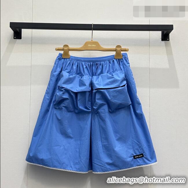 Top Grade Discount Miu Miu Pocket Skirt MM042120 Blue 2026