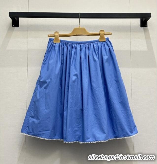 Top Grade Discount Miu Miu Pocket Skirt MM042120 Blue 2026