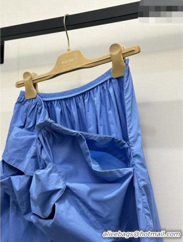 Top Grade Discount Miu Miu Pocket Skirt MM042120 Blue 2026