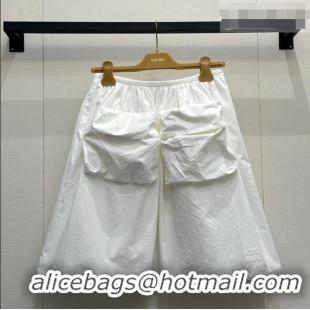 Good Quality Miu Miu Pocket Skirt MM042120 White 2026