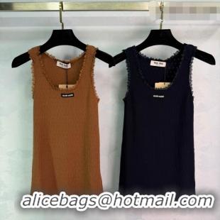 Well Crafted Miu Miu Cotton Long Vest MM042119 Brown/Black 2026
