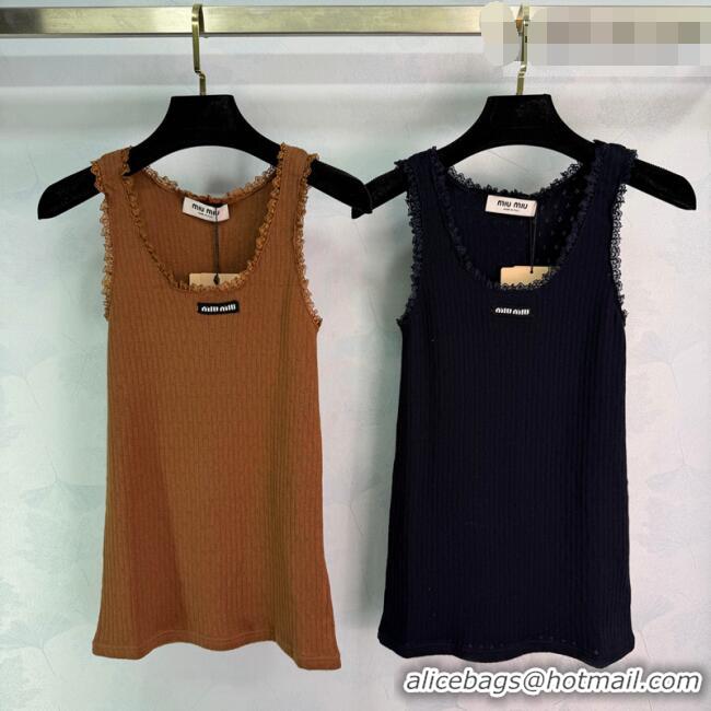 Well Crafted Miu Miu Cotton Long Vest MM042119 Brown/Black 2026