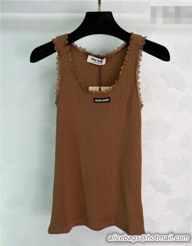 Well Crafted Miu Miu Cotton Long Vest MM042119 Brown/Black 2026