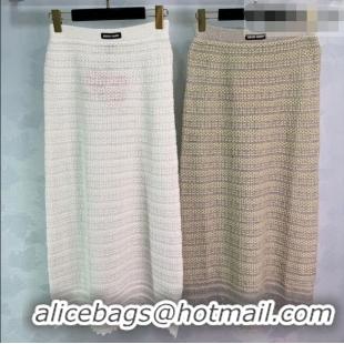 Super Quality Miu Miu Crochet Skirt MM042131 Beige/White 2026