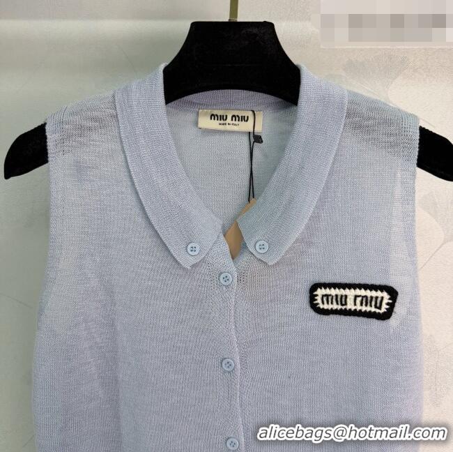 New Release Creation Miu Miu Vest MM042201 Blue 2026