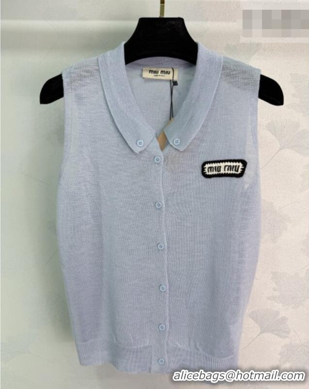 New Release Creation Miu Miu Vest MM042201 Blue 2026