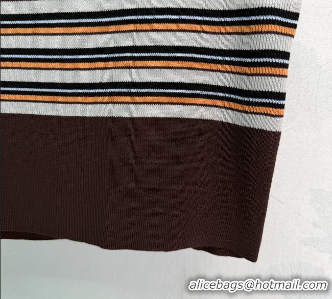Best Price Discount Miu Miu Striped Vest MM042204 Brown 2026