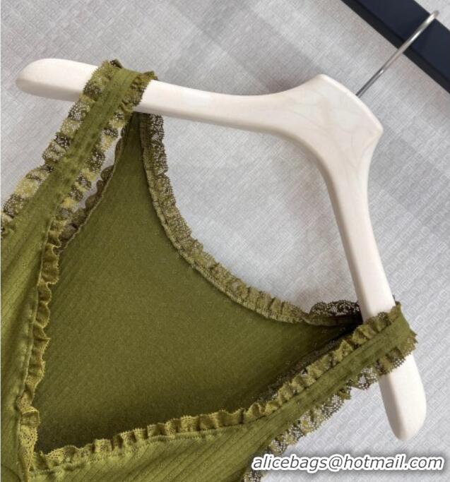 Luxury Grade Miu Miu Vest Dress MM042217 Green 2026