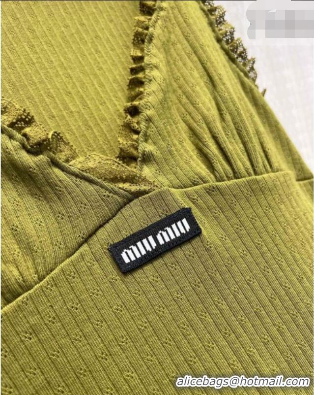 Luxury Grade Miu Miu Vest Dress MM042217 Green 2026