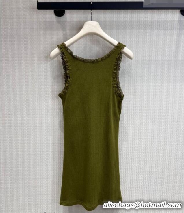 Luxury Grade Miu Miu Vest Dress MM042217 Green 2026