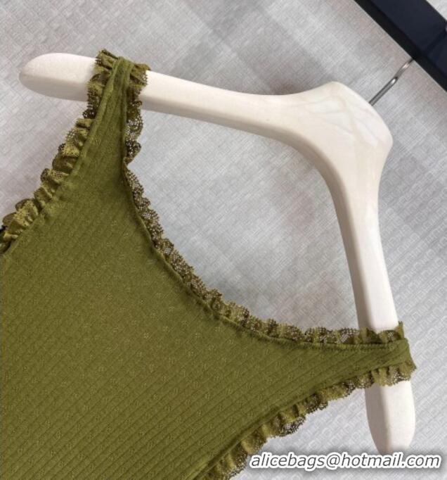 Luxury Grade Miu Miu Vest Dress MM042217 Green 2026