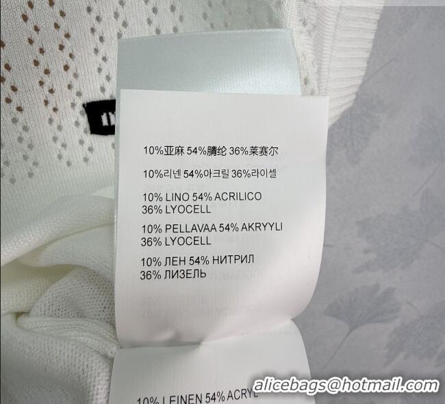 Low Cost Miu Miu Polo Shirt with Pearls MM042211 White 2026