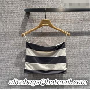 Well Crafted Discount Miu Miu Striped Vest MM042214 Grey 2026