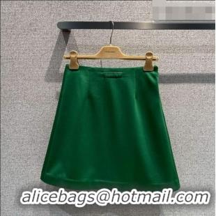 Low Price Miu Miu Cotton Mini Skirt MM042218 Green 2026