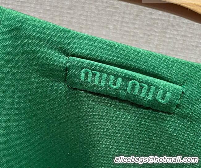 Low Price Miu Miu Cotton Mini Skirt MM042218 Green 2026