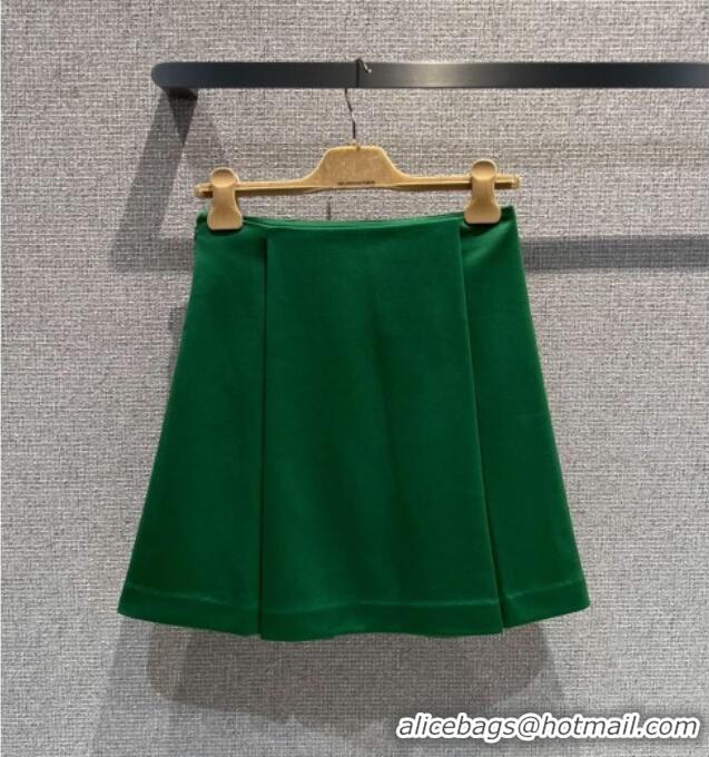 Low Price Miu Miu Cotton Mini Skirt MM042218 Green 2026