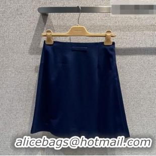 Best Grade Miu Miu Cotton Mini Skirt MM042218 Blue 2026