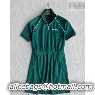 Top Design Miu Miu Cotton Dress MM042222 Green 2026