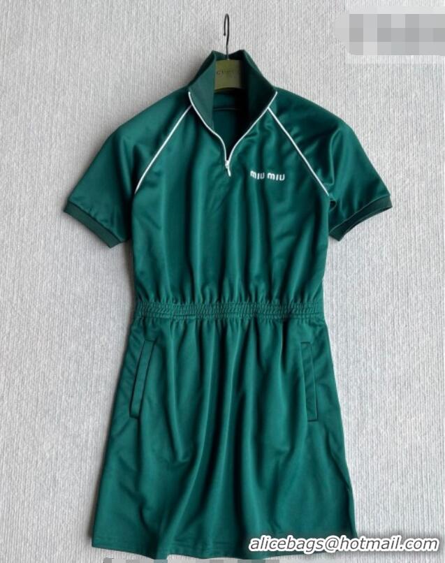 Top Design Miu Miu Cotton Dress MM042222 Green 2026