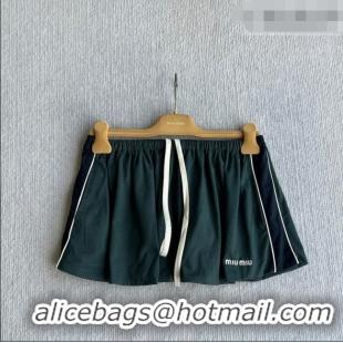 Good Taste Miu Miu Cotton Mini Skirt MM042222 Green 2026