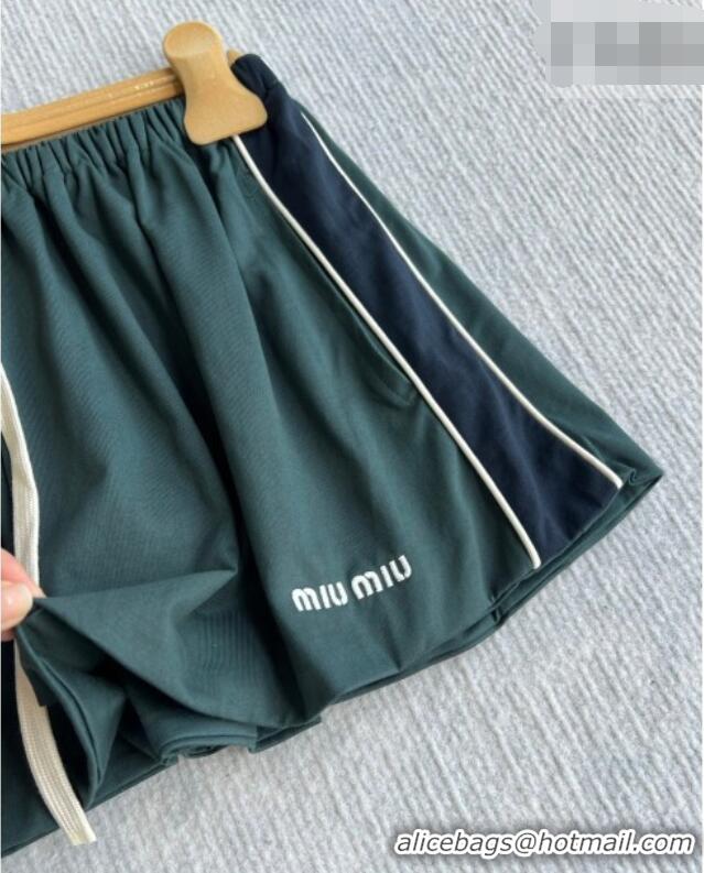 Good Taste Miu Miu Cotton Mini Skirt MM042222 Green 2026