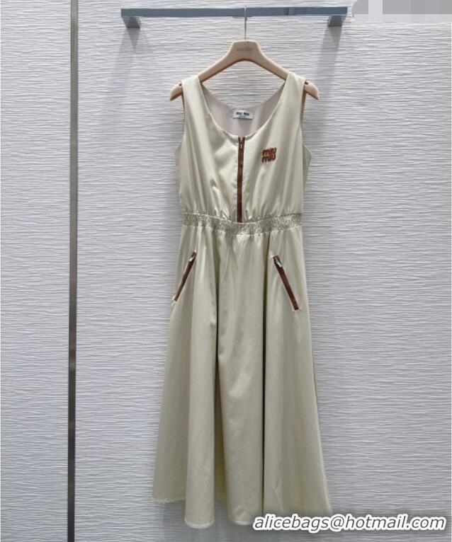 New Fashion Miu Miu Cotton Dress MM042240 Beige 2026