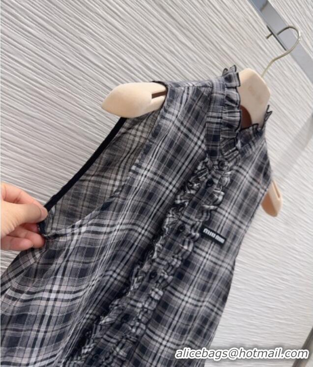 Best Discount Miu Miu Linen Vest and Dress Set MM042237 Grey 2026