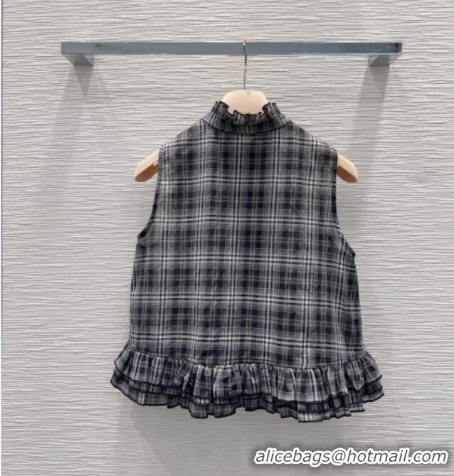 Best Discount Miu Miu Linen Vest and Dress Set MM042237 Grey 2026
