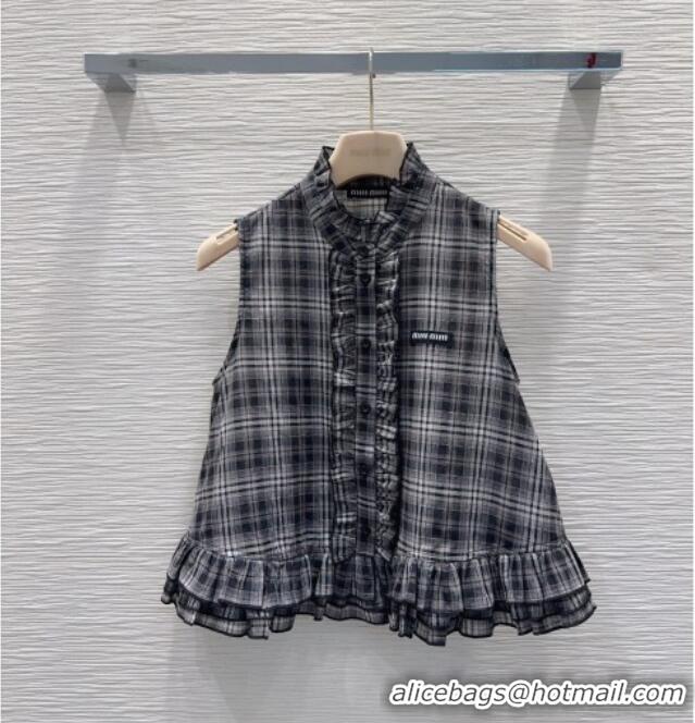 Best Discount Miu Miu Linen Vest and Dress Set MM042237 Grey 2026