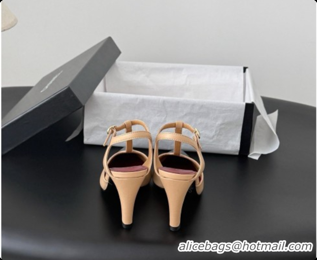 Charming Chanel Lambskin & Patent Calfskin Slingbacks G47167 Beige 2026