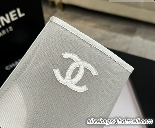 Stylish Chanel Mesh Boots with Chain CH072809 White 2026