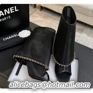 Low Cost Chanel Mesh Boots with Chain CH072811 Black 2026