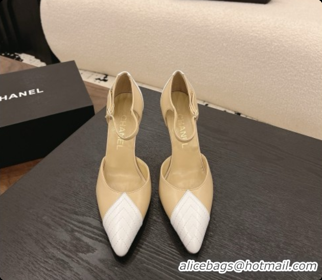 Best Grade Chanel Lambskin Mary Janes G47288/G47287 Beige/White 2026
