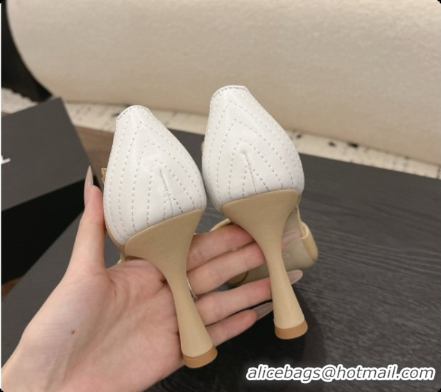 Best Grade Chanel Lambskin Mary Janes G47288/G47287 Beige/White 2026
