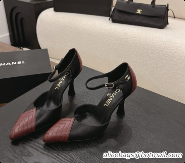 Good Product Chanel Lambskin Mary Janes G47288/G47287 Black/Burgundy 2026