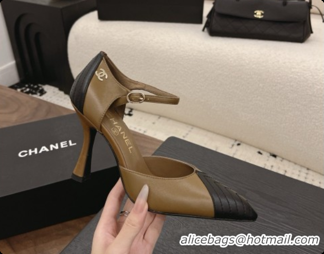 Cheap Price Chanel Lambskin Mary Janes G47288/G47287 Dark Khaki & Black 2026