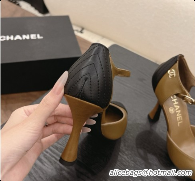 Cheap Price Chanel Lambskin Mary Janes G47288/G47287 Dark Khaki & Black 2026