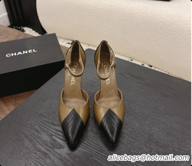 Cheap Price Chanel Lambskin Mary Janes G47288/G47287 Dark Khaki & Black 2026