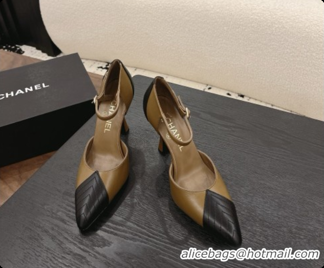 Cheap Price Chanel Lambskin Mary Janes G47288/G47287 Dark Khaki & Black 2026