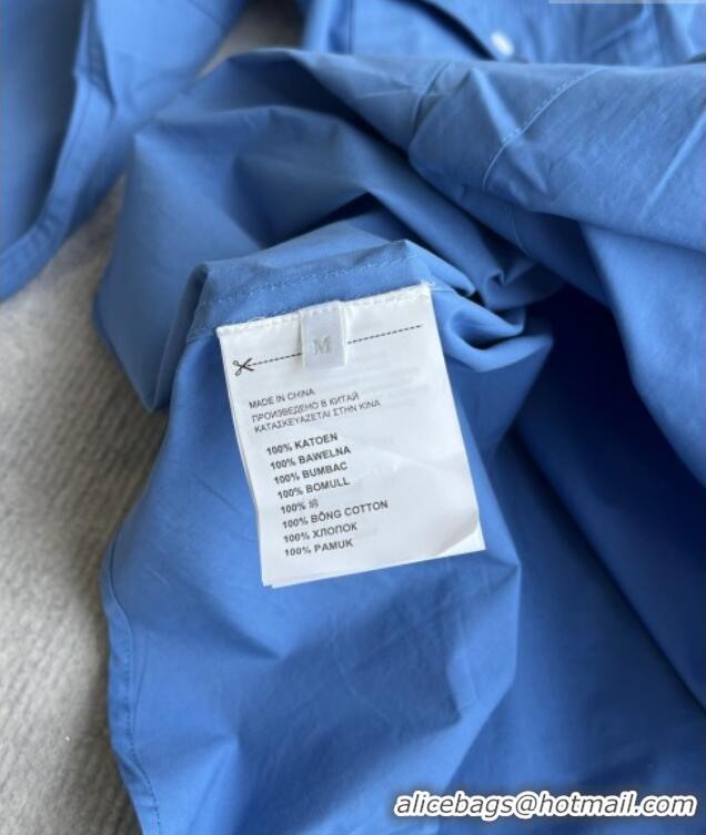 Fashion Inexpensive Miu Miu Cotton Oversized Shirt MM042224 Blue 2026