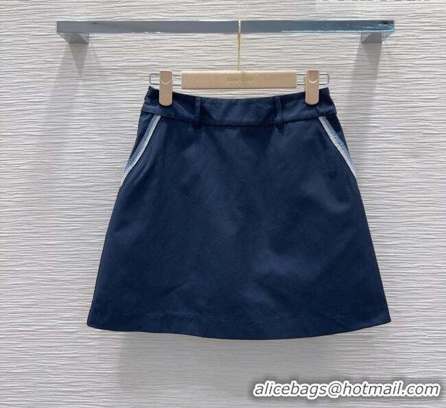 Hot Sell Cheap Miu Miu Vest and Mini Skirt Set MM042238 Blue 2026