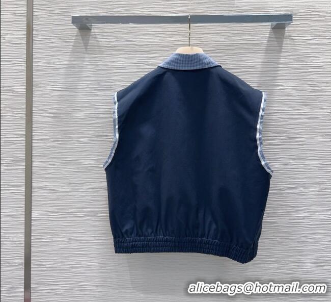 Hot Sell Cheap Miu Miu Vest and Mini Skirt Set MM042238 Blue 2026