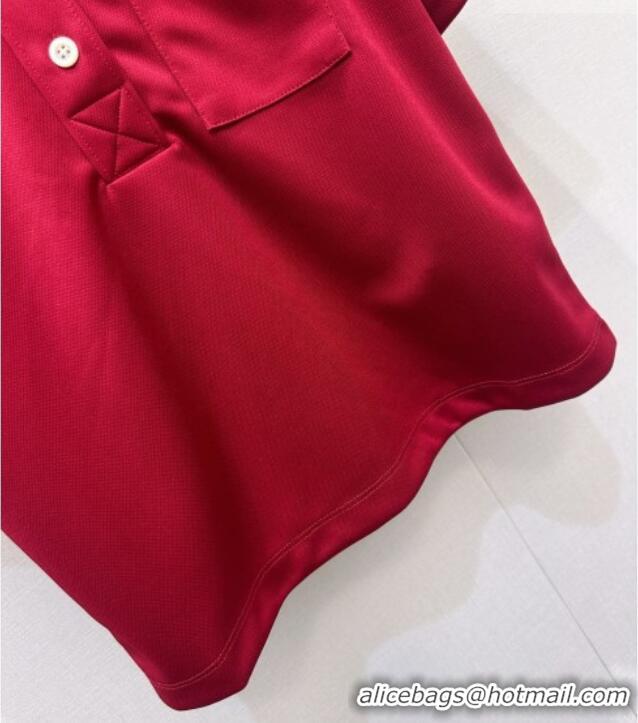 Luxury Discount Miu Miu At Work Polo Shirt MM042241 Red 2026